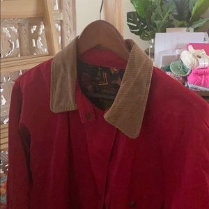CHARTER CLUB red corduroy jacket teddy bear